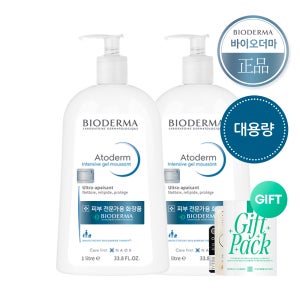 [피부전문가용] 바이오더마 아토덤 인텐시브 젤무쌍 대용량 저자극 클렌저 무향, 1L, 2개
