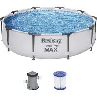 BESTWAY Steel Pro Max 실외 조립식 수영장 지름3미터 펌프 필터 풀셋