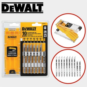 디월트 직쏘날 10PCS 케이스 DW3741C 금속 나무 목재 직소톱날
