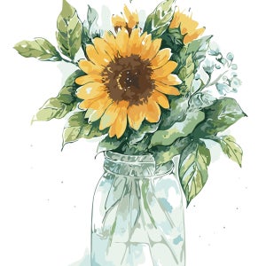 DIY명화그리기 유화그리기세트 인테리어액자 꽃 생기그림 G09-해바라기글라스