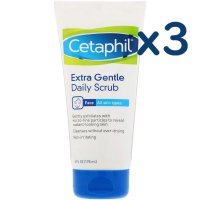 Cetaphil 세타필 엑스트라 젠틀 데일리 스크럽 178ml x3팩 All Skin Types