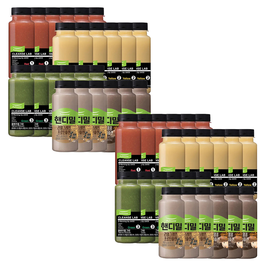 풀무원 녹즙 퍼펙트5일 클린프로그램 190ml x24병/5일 다이어트 과일즙 녹즙5세트 건강간식