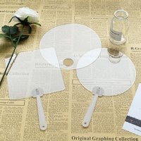 무지 투명 부채 반달팬시 동글이 원형 사각 캘리그라피 토퍼 미술학원 유치원 만들기 낱개