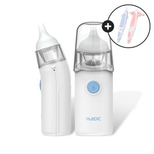 휴비딕 전동식 의료용 콧물흡입기 신생아 아기 휴대용 코흡입기 HNA-150 + 부거스틱 코 집게