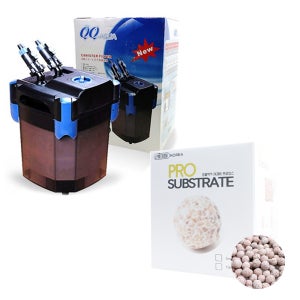 QQ아쿠아 외부여과기 BC1000 이스타 볼타입 여과재 포함 풀세트 [5리터] QQ1000