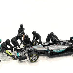 1:18 AMERICAN DIORAMA F1 레이싱 메르세데스벤츠 팀 스태프 인물 피규어 세트