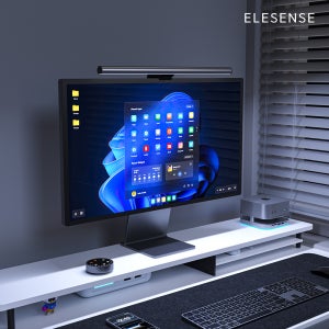 엘레센스 LED 모니터 조명 라이트바 무선리모컨 듀얼 모니터 스탠드 램프 E1129