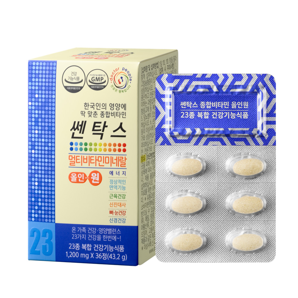 <b>닥터피플</b> 쎈탁스 23종 멀티 종합<b>비타민</b> 올인원 36정, 1개