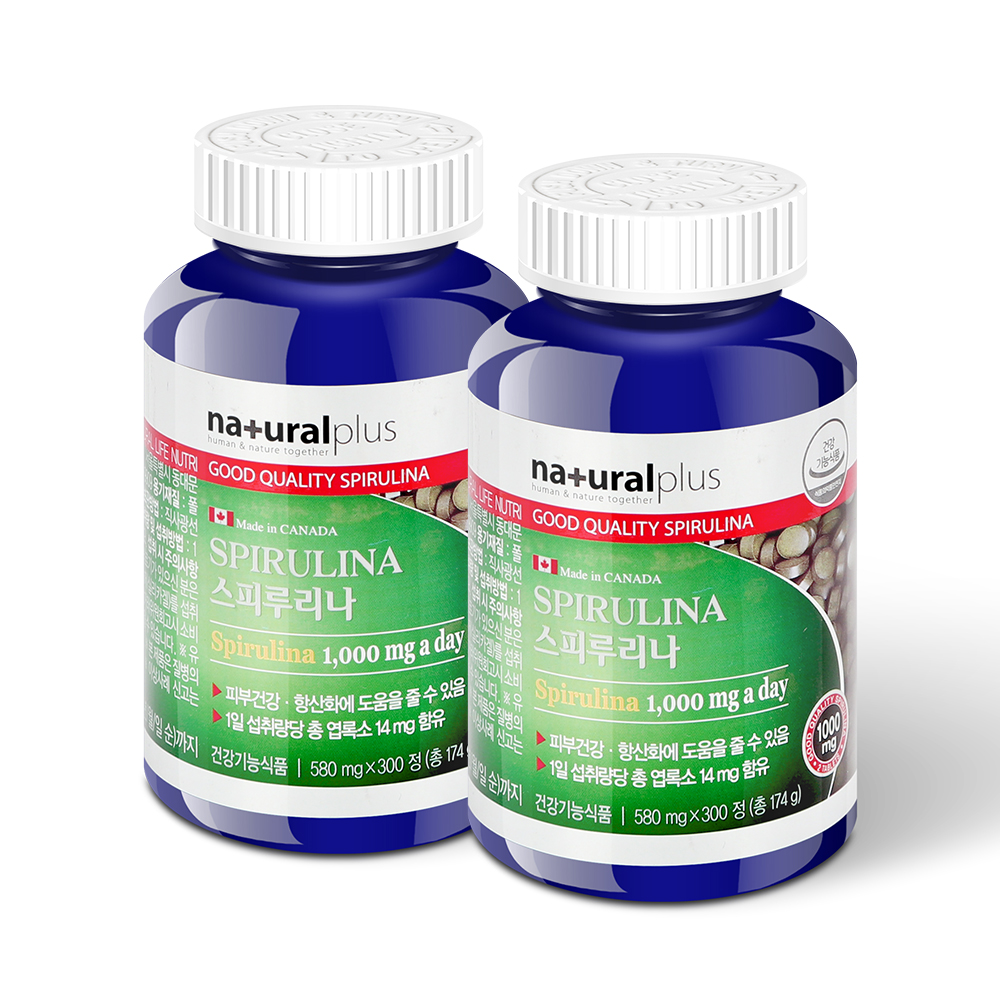 <b>내츄럴플러스 피부</b>에좋은 스피루리나 캐나다 제품(10개월분)