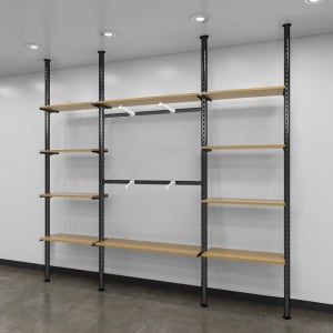 천장형 원형 폴행거 혼합세트 2.4M 3열P2S10 400x1200