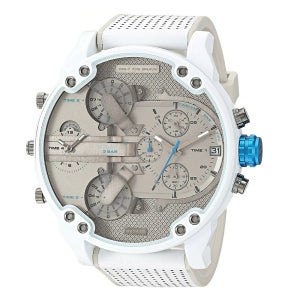 디젤 Diesel DZ7419 미스터 대디 57mm 빅사이즈 화이트 남자 패션 손목 시계