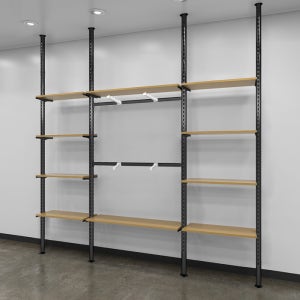 천장형 원형 폴행거 혼합세트(3M) 3열P2S10 400x1200