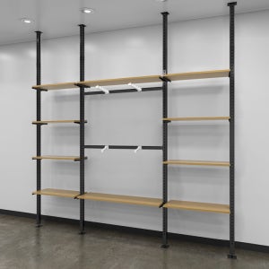 천장형 사각 폴행거 혼합세트(3M) 3열P2S10 찬넬폴대