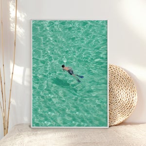 인테리어 액자 바다 포스터 A2 여름 풍경 Swimming Boy