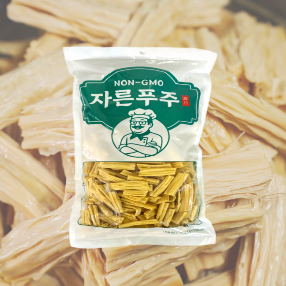 Samguk NON GMO Cut Dried Fuzhu (Bean Curd Sticks) 1kg (No Genetic Modification) Tofu Skin Yuba Bulk Large Pack