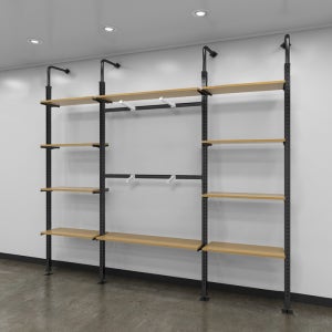 벽면형 사각 폴행거 혼합세트 2.4M 3열P2S10 400x1200