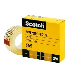 3M 스카치투명양면테이프리필 665 18mmx7.6M 낱개
