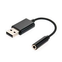 USB 오디오 to AUX 3.5mm 스테레오 이어폰 젠더 케이블