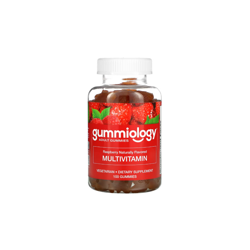 <b>Gummiology</b> 성인 <b>종합</b>비타민 채식구미100개 라즈베리 맛있는 젤리비타민