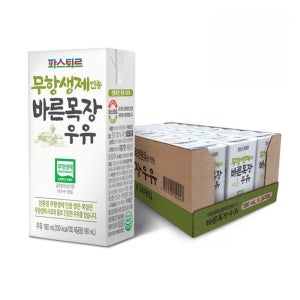 파스퇴르 무항생제 바른목장우유 190ml 24입 24팩