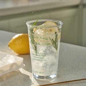 달팽이리빙 퀴진드마망 레터링 강화유리 물컵 390ml