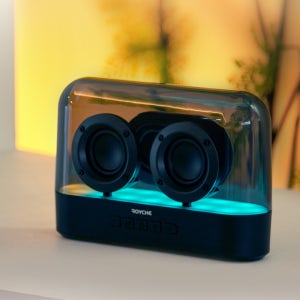 로이체 트랜스페어런트 LED 휴대용 탁상용 캠핑 블루투스 무선 스피커 BTS-360