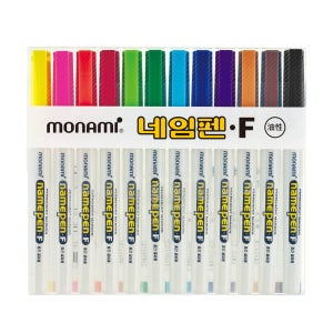 모나미 네임펜 중간글씨용 F 12색 세트
