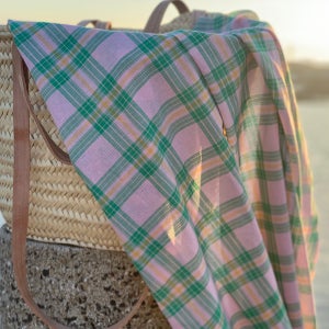 더블유패브릭 대폭 30수 면 체크 천 원단 에코백 커튼 홈웨어 쿠션 어거스트4