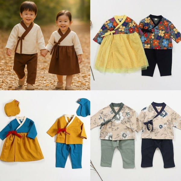 빛나는 아기한복 남아돌한복 남자 개량 생활 유아 여자 돌 여아 설빔 햇님