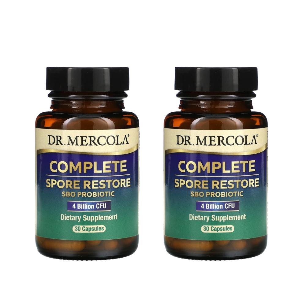 <b>Dr. Mercola</b> Complete Spore Restore 프로바이오틱 40억CFU 30캡슐 x2팩