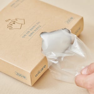 위케어 산화 생분해 크린 위생장갑 제로웨이스트 썩는 비닐 폴리글러브 200매