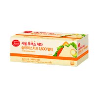 서울우유 무색소 체다 슬라이스 치즈 1800 멀티 100매 1.8kg 1개