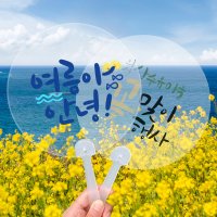 아이돌 배우 캘리그라피 투명 부채 굿즈 제작