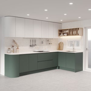 루이8000 에코 페트 스모키올리브 싱크대 (1.4m기준) 주방리모델링 싱크대리모델링