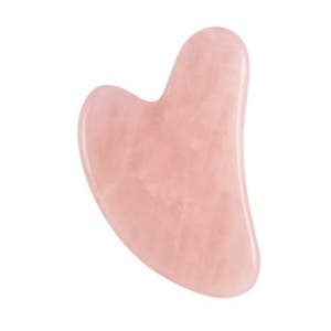 천연 로즈쿼츠 하트 괄사 마사지기 얼굴 바디 림프 순환 머리 두피 지압