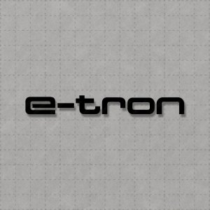 아우디 이트론 e-tron 스티커 검정 10cm x 1.2cm