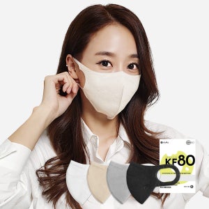 [KF80] 40매세트 컬러4종 시노텍스 미세먼지차단 숨쉬기편한 마스크