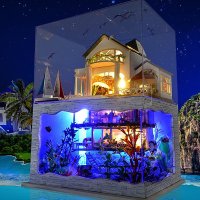 미니어처 가구 DIY 미니어처하우스 만들기세트 조립 키트 인형 집 키트 큰 집 바다 집