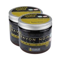 Karawan Authentic Savon noir Black Soap 카라완 어센틱 사봉 누아르 블랙 솝 퓨어 올리브 200ml 2팩