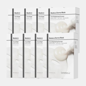 [총80매]동국제약 센텔리안24 더마마스크 톤브라이트닝 포뮬러 (10개입) x 8박스 / 1일 1팩, 병풀 추출, 테카, 저자극, 미백 탄력 수분 피부장벽 보습에 도움