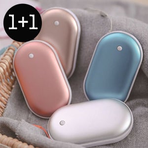 1+1 충전식 손난로 휴대용 양면 보조배터리 3000mah 핫팩 전기 손난로