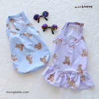 [선글라스 세트] 곰돌이 강아지 비키니 강아지 래쉬가드 S-2XL