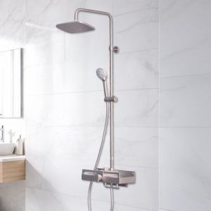 국산 고급 선반형 무광 3way 해바라기 샤워기 사틴 샤워수전 교체 레인샤워기 DS5000