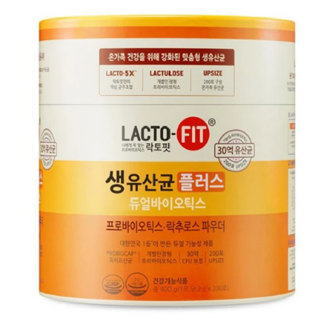 종근당 <b>락토핏</b> <b>플러스 듀얼바이오틱스</b> 400g <b>생유산균</b> (1포 당 2g X 200EA) 200포 <b>생유산균</b>코스트코