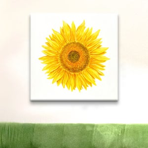 돈들어오는 한송이 해바라기 그림 햇빛 고향 작가 집들이 개업선물
