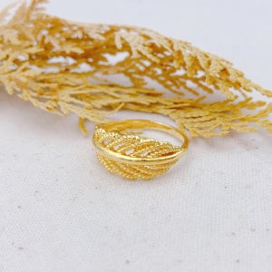 24K 순금 3.75g (1돈 한돈) 엔틱 반지 리프 디자인 포인트 데일리 99.9%