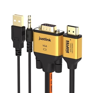 VHDC018 VGA RGB to HDMI 골드케이블 오디오지원 1.8M