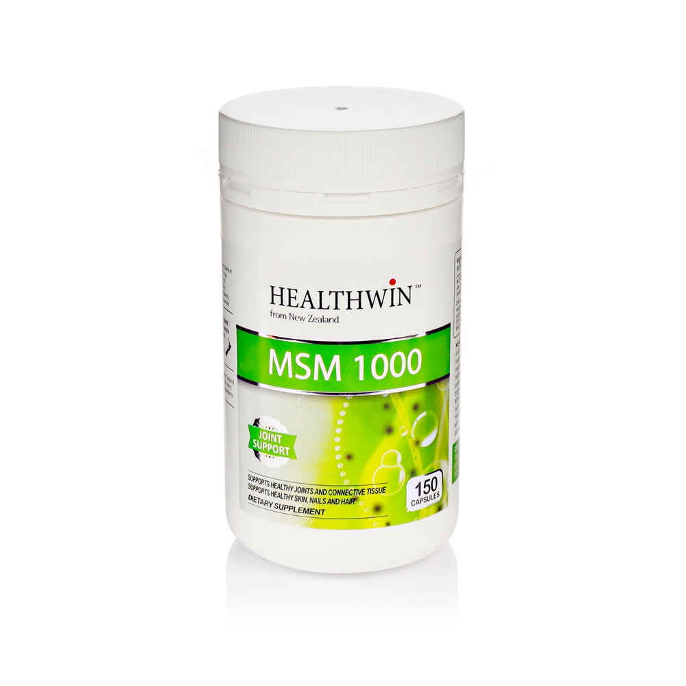 <b>헬스윈 MSM</b> 1000 150캡슐 x 1 뉴질랜드 식물성 MSM 식이유황 가루 엠에스엠