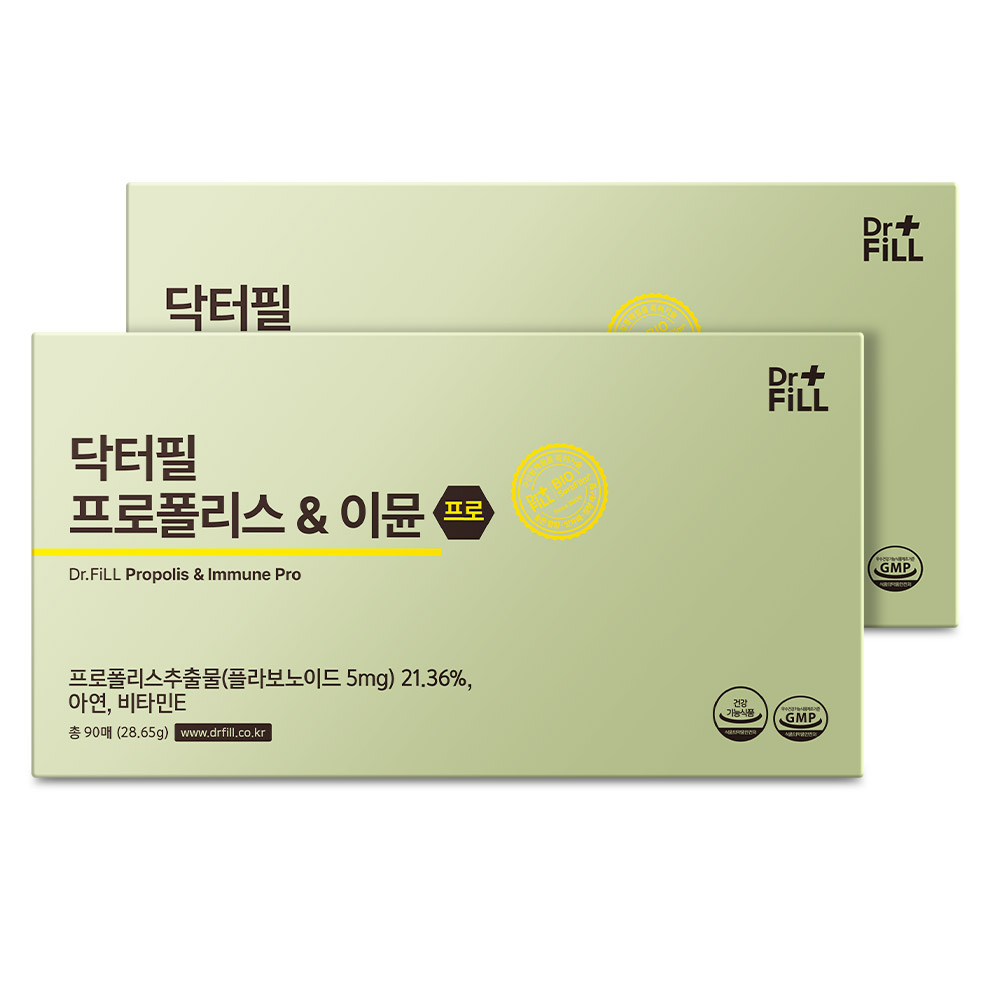 닥터필 <b>프로폴리스</b> 이뮨 프로 필름 호주산 면역력 관리 <b>필름형</b> 영양제 2외함(30매 x 6케이스, 총 180매)
