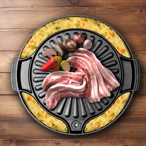 가정용 원형 계란찜 고기 불판 1600P